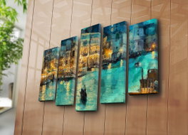 Wallity Set de 5 Piezas de Pintura Decorativa en Lienzo Multicolor 5PATK-158